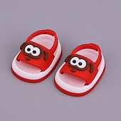 billige Dukkeklær og tilbehør sett-1 par dukkesko til 17 cm dukke, søte minisko, tilbehør til 17 cm dukker, sittende stående serie silikondukke-regnsko (uten dukke)