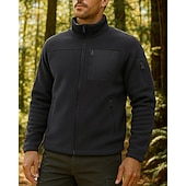 billige Fleece og 3 i 1 jakker-Herre Turjakke Fleece-jakke Vinter utendørs Hold Varm Topper Svart Grønn kaffe Grå