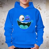 abordables Vision 3D et Géométrie du Garçon-Garçons 3D Graphique Dessin animé Sweat à Capuche manche longue Printemps Automne Mode Streetwear Enfants 4-12 ans À capuche Extérieur Occasionnel Quotidien Coupe régulière