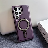 Phone Case For Samsung Galaxy S25 S25 Edge S24 S24 FE S23 Ultra Plus S22 Plus  Ultra Back Cover Magnetic Kickstand Shockproof Retro TPU PU Leather cheap Samsung Cases-Phone Case For Samsung Galaxy S25 S25 Edge S24 S24 FE S23 Ultra Plus S22 Plus  Ultra Back Cover Magnetic Kickstand Shockproof Retro TPU PU Leather