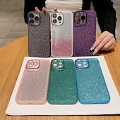 Χαμηλού Κόστους iPhone Θήκες-τηλέφωνο tok Για iPhone 17 Pro Max 17 Air 16 15 14 Pro Max Plus 16e 13 Pro Max Πίσω Κάλυμμα Bling Glitter Shiny Ανθεκτική σε πτώσεις Διαβάθμιση χρώματος Σιλικόνη