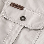  Homens camisa cargo Camisa de Trilha Camiseta militar tática Manga Longa Aberto para a Lateral Blusas Ao ar livre Respirável Primavera Outono Algodão Preto Branco Verde Tropa Caça Exercite-se Viajar