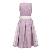 abordables Mujeres-Oktoberfest Vestidos Falda acampanada Trachtenkleader Mucama bávaro Alemán prados Mujer Carnaval Festival de Cerveza Paño de estilo tradicional Vestido Delantal Sin blusa (75CM)