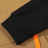 baratos Moletom Tático-Homens Moletom Quarter Zipper Hoodie Moletom de lã Moletom Tático Preto Cáqui Cinzento Escuro Com Capuz Tecido Patchwork Zíper Bloco de cor Desportos e Ar livre Casual Diário Roupa de rua Legal Roupa