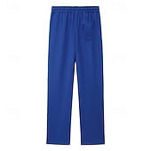 cheap Straight Leg-Men's Sweatpants Trousers Drawstring Elastic Waist Color Block Full Length Outdoor Vacation Casual Vacation Fashion Blue 1# Black Stretchy