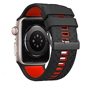 levne Řemínky na Apple Watch-Sportovní řemínek kompatibilní s Apple Watch 42 mm 44 mm 45 mm 49 mm odolný kovový řemínek s nastavitelnou kovovou sponou a silikonovým řemínkem pro iWatch Ultra 2 Series 9 8 7 SE 6 5 4