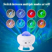 economico Luci di Natale-proiettore di galassie, proiettore di stelle aurora boreale con luci notturne Bluetooth a LED per decorazioni da camera da letto, regali per bambini, adulti, Natale, compleanno