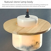 お買い得  シリンダーデザイン-芸術的な大理石の球体ペンダントライト、木製の温白色ライト、E29調節可能なチェーン