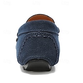 billiga Slip-ons och loafers till herrar-Röda herrloafers i konstläder med slip-on-funktion, lätta, avslappnade mockasiner för arbete, resor och vardagsbruk