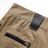  Herren Cargo-Hosen Hose Knöpfe Mehrere Taschen Einfach tragbar Outdoor Täglich Campen und Wandern Mode Klassisch Schwarz Gelb