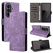 cheap Samsung Cases-Phone Case For Samsung Galaxy Z Fold 7 Z Fold 6 Z Fold 5 Z Fold 4 Back Cover with Lanyard Kickstand Card Slot Retro TPU PU Leather