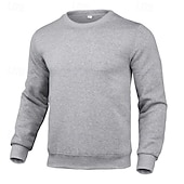 economico Felpa con cappuccio in pile-Per uomo Maglia Felpa in pile Maglione Felpa con cappuccio foderata in pile Nero Bianco Giallo Rosa Rosso Girocollo Semplice Sport &amp; Outdoor Casuale Quotidiano Poliestere Streetwear Cool