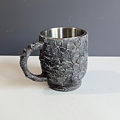 Недорогие Кружки и чашки-Кружка из смолы с изображением лесного пожара в виде бигфута, винтажная 3D кружка с изображением бигфута, кружка для кофе на открытом воздухе, кружка для костра, кружка для кемпинга, кухни, для