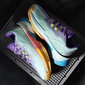 お買い得  メンズスニーカー-メンズのブラックとグリーンのスポーツスニーカー - ジム、バスケットボール、トレーニングに最適な軽量パフォーマンスランニングシューズ