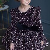 preiswerte Halloweenkostüme für Mädchen-Kinder Mädchen Partykleid Einfarbig Langarm Leistung Netz Prinzessin Süß Netzstoff Knöchellang Etui-Kleid Tüllkleid Sommer Frühling Herbst Kinder Schwarz Weiß Wein