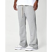 economico Gamba Dritta-Per uomo Pantaloni da tuta Pantaloni a Zampa Pantaloni Coulisse Tasca Elastico in vita Semplice Comodità Sport all'Aperto Quotidiano Moda Casual Nero Grigio chiaro Micro-elastico