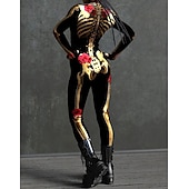 abordables Disfraces de Mujeres-Disfraz de carnaval Traje de Cuerpo Completo Trajes Zentai estampados Traje de cosplay Body Estampado Disfraz Sexy Víspera de Todos los Santos Hombre Mujer Chico Traje para Fiesta Rendimiento