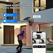 levne Pokojové infračervené kamery-Bezdrátová solární bezpečnostní kamera - propojení s dvojitým objektivem, 100% bezdrátová, Wi-Fi, napájení z baterie, 360° rotace a naklápění, barevné noční vidění, PIR, obousměrný zvuk, SD karta a