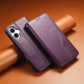 cheap iPhone Cases-Phone Case For iPhone 17 Pro Max 17 Air 16 15 14 Pro Max Plus 16e 13 Pro Max Back Cover with Wrist Strap Kickstand Card Slot Retro TPU PU Leather
