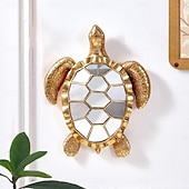 tanie rzeźby ścienne-lustrzana mozaika z żywicy, dekoracja ścienna w kształcie żółwia – kreatywna, inspirowana zwierzętami, wisząca dekoracja do domu, na imprezę lub do akwarium – wyjątkowy prezent dla miłośników żółwi