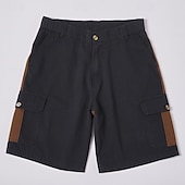 olcso Klasszikus-Férfi Rövidnadrágok Outdoor Shorts Alkalmi rövidnadrág Planinarske kratke hlače Kollázs Többzsebes Egyenes lábbal Színes Viselhető Nedvességelvezető Térdhossz Szabadtéri Hétköznapi Napi Divat