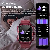 abordables Montres connectées-LOKMAT OCEAN MAX Montre intelligente 1.96 pouce Smartwatch Montre Connectée Bluetooth Podomètre Rappel d&#039;appel Moniteur d&#039;Activité Compatible avec Android iOS Femmes Hommes Longue Veille Appels Mains