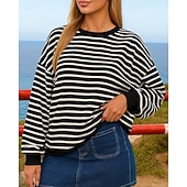 levne Mikina a svetr-Dámské Mikina s kapucí Ležérní topy Dlouhý rukáv Vrchní část oděvu Oblečení na atletiku Podzim S proužky Módní Venkovní Cestování sportovní oblečení Sportovní oděvy Černá Bílá Světlá růžová