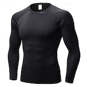 economico T-shirt e Canottiere da Corsa-Per uomo Maglia a compressione Strato di base per l&#039;allenamento T-shirt Fitness Manica Lunga Top Athleisure Autunno Asciugatura Rapida Palestra Pallacanestro Atletico abbigliamento sportivo