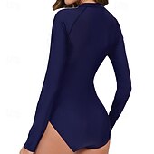 levne Rash guardy One Piece-Dámské Ochrana proti vyrážce Plavky Slátanina Zapni UV ochrana proti slunci UPF50+ Dlouhý rukáv Plavky Surfování Plavání Léto