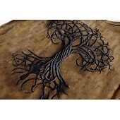 preiswerte 3D-T-Shirts-Herren T-Shirt Kurzarmshirt Kurzarm Rundhalsausschnitt Sommer Herbst Grafik Baum des Lebens Yggdrasil Mode Designer Retro Vintage Druck Urlaub Straße Ausgehen Dunkel Braun Schwarz Braun Top T-Shirt
