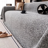 billiga Husdjurssofföverdrag-färgglatt chenille sofföverdrag för husdjur, husdjursvänligt halkfritt sofföverdrag året runt, reptåligt heltäckande soffskydd med ryggstöd, modern enkel stil för vardagsrum