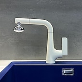 abordables Robinets de cuisine-Robinet de cuisine - Poignée unique à un trou Électroplaqué / Finitions peintes Extractible / Rétractable / Bec Standard Ensemble central Moderne Contemporain Kitchen Taps