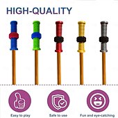economico Articoli per la casa-Penna a dado con dado per la decompressione, 10 pezzi, matita filettata per ADHD, strumento sensoriale silenzioso, penna rotante antistress, perfetta per scuola, ufficio, forniture per la casa