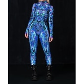tanie Z nadrukiem-Wzorzyste garnitury Zentai Kostium Cosplay Body Drukowanie Strój karnawałowy Kombinezon zentai Męskie Damskie Dla chłopców seksowny kostium Halloween Kostium na Spektakl Impreza Bal maskowy Dla