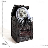 お買い得  ハロウィン-カボチャの魔女、スケルトンのフレーム、白い幽霊、動きを感知するおもちゃが入ったハロウィーンのクリエイティブな装飾ボックス