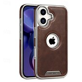 abordables Carcasas iPhone-teléfono Funda Para iPhone 16 15 14 Pro Max Plus 16e 13 Pro Max Funda Trasera Antigolpes Retro TPU Cuero de PU