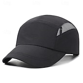 abordables Accessoires de Vêtements de Tennis-Casquette de Baseball Casquette de tennis Homme Mancherons Couleur Unie Classique Mode Séchage Rapide Respirant pour Tennis Base-ball Pickleball Été Noir Jaune Grise