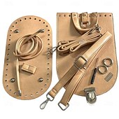 economico arte fai da te-Kit fai da te per zaino in pelle intrecciata da 7 pezzi - set con fondo e patta per borsa in similpelle lavorata a maglia, con uncinetto e accessori - per adulti &amp;adolescenti - perfetti per i