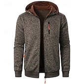 abordables Hoodie Tactique-Homme Sweat à capuche Sweat à capuche zippé intégral Sweat à capuche tactique Rouge vin Bleu Denim Noir Vert Véronèse bleu marine À capuche Uni Fermeture éclair Sport &amp; Loisir Occasionnel Quotidien