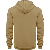 levne pánské základní mikiny s kapucí-Pánské Kapuce Mikina se zipem na čtvrtletí Černá Fialová Námořnická modř Khaki Světle šedá Kapuce Bez vzoru Kapsy Sporty a outdoor Denní Dovolená Polyester Šik ven Základní Na běžné nošení Jaro