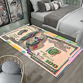 abordables Tapis et carpettes-tapis créatif en forme de dollar, tapis de sol au design monétaire pour la cuisine, la chambre, la table de chevet, l'entrée et la décoration de la maison