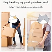 Недорогие Товары для дома-Прочная складная ручная тележка - переносная конструкция для подъема по лестнице с треугольными колесами, регулируемой ручкой, удобное хранение &amp;транспорт для подъема и спуска по лестнице, идеально