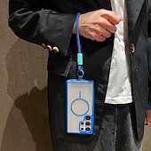お買い得  サムスン用ケース-電話 ケース 用途 サムスンのギャラクシー S25 Ultra Plus S25エッジ S24 Plus バックカバー ストラップ付き ワイヤレス充電をサポート 耐衝撃 レトロ風 TPU アクリル