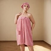 お買い得  浴室用ガジェット-プラスサイズの無地バスタオル、大きな着用可能なバスラップ、吸収性のある特大コットンバスルームタオル、柔らかいスパローブ、自宅のシャワー、スイミングプールのアクセサリー