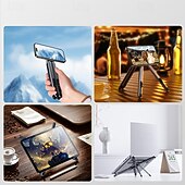levne Držáky na telefon-Notebook Vydržet pro Lavice Nastavitelný stojan na notebook Kov Přenosná Skládací Vše v 1 Notebook Držák Kompatibilní s Notebooky 9 až 15,6 palců 17 palců