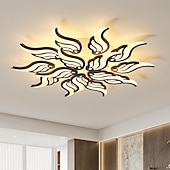 baratos Luzes de teto reguláveis-3-luz 5-luz 60/67/79/78/88/98 cm Regulável Design de Cluster Luzes de Tecto Metal Acrílico Multi Camadas Estilo Artístico Estilo Moderno Acabamentos Pintados Preto LED Moderno 110-120V 220-240V