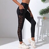 Χαμηλού Κόστους Γιόγκα κολάν &amp; καλσόν-Γυναικεία Παντελόνι συμπίεσης Γιόγκα κολάν Με τσέπες Έλεγχος κοιλιάς Ψηλή Μέση Γυμναστήριο Αθλητικά Τρέξιμο Παντελόνια Φούστες Συμπαγές Χρώμα Μαύρο Φθινόπωρο Αθλητισμός Ρούχα Γυμναστικής