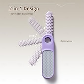 preiswerte Reinigungsmittel-2-in-1-Nano-Glasfuß &amp;Fußfeile zum Entfernen von Peelings &amp;Massagebürste mit ergonomischem Griff, langlebiger Kunststoff, manueller Rasierer in Hellbeige für glatte Füße, Hände, Ellbogen und Knie