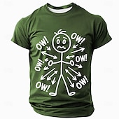 preiswerte Lustige T-Shirts für Männer-Herren Lustiger Slang T Shirt Kurzarm T-Shirt Grafikdruck Rundhalsausschnitt Hemd Mode Täglich Basic Straße Lässig Täglich Schwarz Rote Blau Sommer Frühling Bekleidung S M L XL XXL XXXL