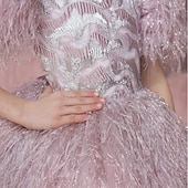preiswerte Halloweenkostüme für Mädchen-Kinder Mädchen Partykleid Einfarbig Kurzarm Leistung Netz Prinzessin Süß Netzstoff Knöchellang Etui-Kleid Tüllkleid Sommer Frühling Herbst Kinder Schwarz Weiß Rosa